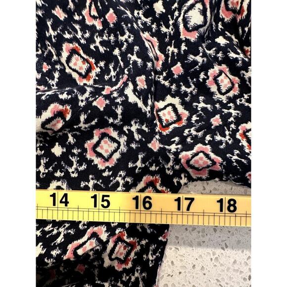 Hollister Boho Bohemian Print Mini Dress M V Neck Back Cutout Festival - Picture 7 of 8